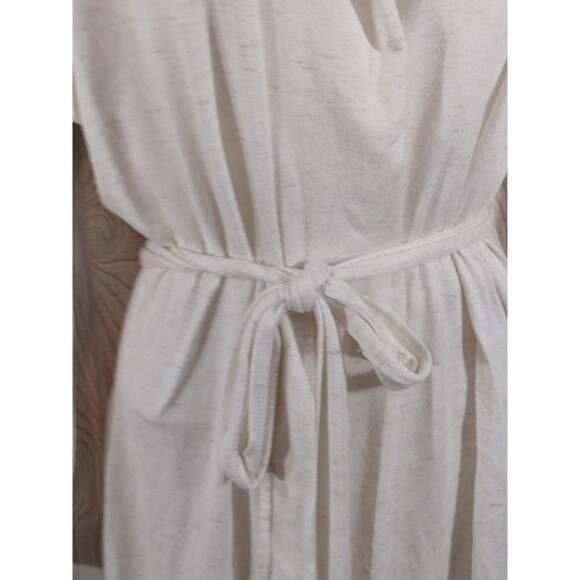 Simple Pleasures Robe Soft Comfory 1x/2x Knee Legth Robe Cream Tan Hooded - Picture 7 of 14